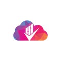 Check finance cloud shape logo icon vector. Royalty Free Stock Photo