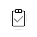Check form icon isolated on white background