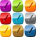 Check icon button set Royalty Free Stock Photo