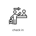 Check in icon from Hotel collection.