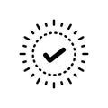 Black solid icon for Check, true and checklist