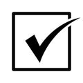 Check icon vector. check mark icon. check list button icon Royalty Free Stock Photo
