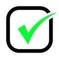 Check icon vector. check mark icon. check list button icon