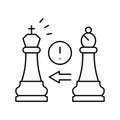 check king chess line icon vector illustration