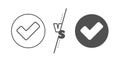 Check line icon. Approved Tick sign. Vector