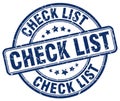 check list blue stamp