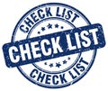 check list blue stamp