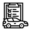 check list car service line icon vector illustration Royalty Free Stock Photo