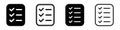 Check list icon. Checklist icon sets. Document icon, questionnaire symbol. Royalty Free Stock Photo