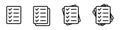 Check list icon. Checklist icon sets. Document icon, questionnaire symbol. Royalty Free Stock Photo
