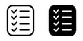 Check list icon. Checklist icon sets. Document icon, questionnaire symbol. Royalty Free Stock Photo