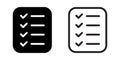 Check list icon. Checklist icon sets. Document icon, questionnaire symbol. Royalty Free Stock Photo