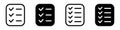 Check list icon. Checklist icon sets. Document icon, questionnaire symbol. Royalty Free Stock Photo