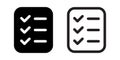 Check list icon. Checklist icon sets. Document icon, questionnaire symbol. Royalty Free Stock Photo