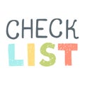 Check List Lettering