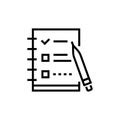 Check list - line design single isolated icon