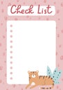 Check-list page background design for diary, planner in Scandinavian style. Printable cute blank checklist paper Royalty Free Stock Photo