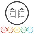 Check list yes no icon. Set icons in color circle buttons Royalty Free Stock Photo