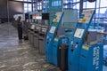 Check in machine at Oslo Gardermoen International Airport Royalty Free Stock Photo