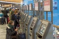 Check in machine at Oslo Gardermoen International Airport Royalty Free Stock Photo