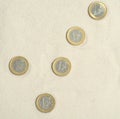 Check made ot euro coins Royalty Free Stock Photo