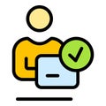 Check manager icon vector flat