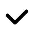 Check mark black glyph ui icon Royalty Free Stock Photo