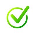 Check mark box icon, Tick symbol, Election vote sign, Check list concept, Simple line design for web site, logo, app, UI