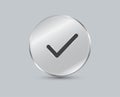 Check mark button isolated on gray background. check list icon. Vector illustration Royalty Free Stock Photo