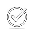 Check Mark within a Circle Icon Approved Done Concept Illustration Royalty Free Stock Photo