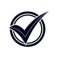 Check mark circle logo vector design Royalty Free Stock Photo