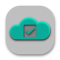 Check Mark Cloud App Logo Royalty Free Stock Photo