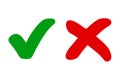 Check mark and cross icons - 