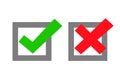 Check mark and cross icons - for stock Royalty Free Stock Photo