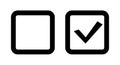 Check mark icon with check box and check mark. vector.