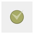 Check mark icon in flat style. Ok, accept illustration on white isolated background. Tick business concept