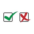 Check mark icon , Right and Wrong concept , vector , illustration Royalty Free Stock Photo