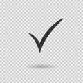 Check mark icon. Vector checkmark button. Tick symbol Royalty Free Stock Photo