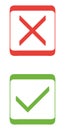 Check mark icons. Flat design style illustration Royalty Free Stock Photo