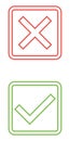 Check mark icons. Flat design style illustration Royalty Free Stock Photo