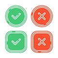 Check mark icons set. Royalty Free Stock Photo