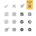 Check mark icons set.