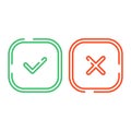 Check mark icons. Royalty Free Stock Photo