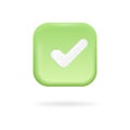 Check mark, check list button best choice for right, success, tick, accept, agree on application