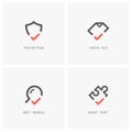 Check mark logo set 03 Royalty Free Stock Photo