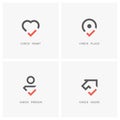 Check mark logo set 01 Royalty Free Stock Photo