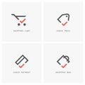 Check mark logo set 02 Royalty Free Stock Photo