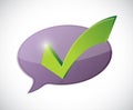 check mark message of approval Royalty Free Stock Photo