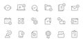 Check mark, quality control line icon. Approve sign, business quarantee mark outline editable stroke icon. Document