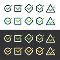 Check Mark Set Icon Logo Template Illustration Design. Vector EPS 10 Royalty Free Stock Photo